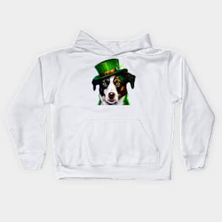 Lady Dog Ready For St. Patrick's Day Dog Lover Kids Hoodie